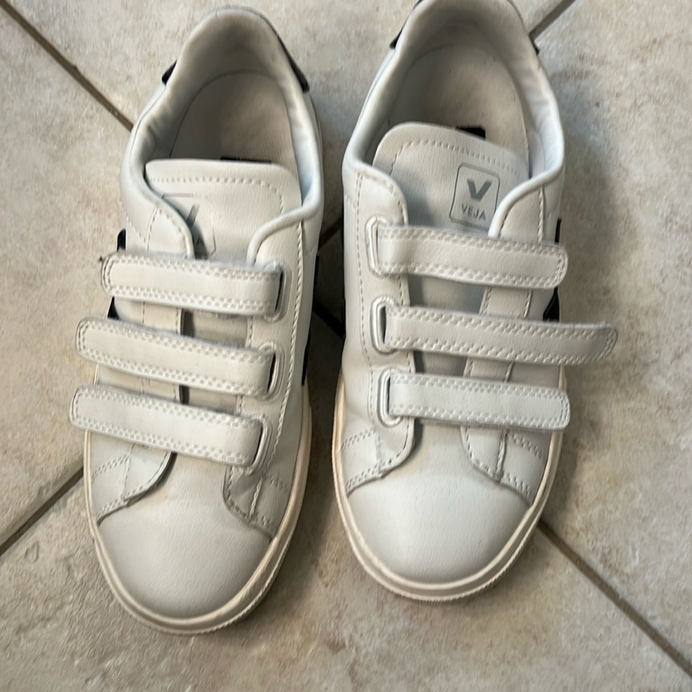 Veja vegan leather Velcro strap sneakers